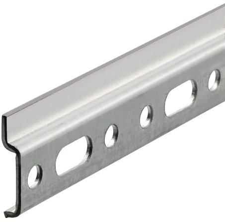 Gedotec Wandschiene Küchenschrank Schrankaufhänger Aufhängeschiene - Oberschrank | Länge 1250 mm | Stahl verzinkt | Montageschiene für Hänge-Schränke | 1 Stück - Hänge-Schiene Metall zum Schrauben