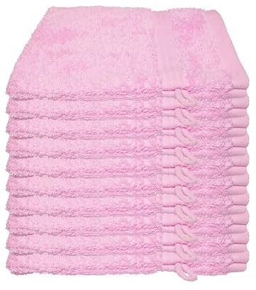 Julie Julsen 10er Pack Waschlappen 23 Farben erhältlich weich und saugstark 500gsm Öko Tex 15 x 21 cm Babyrosa