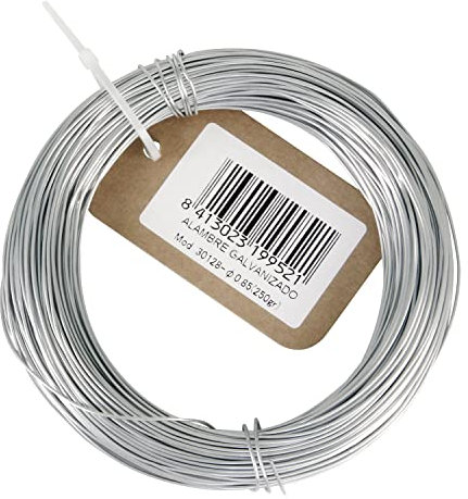 Amig - Rollo de Malla Alambre - Acero Galvanizado - Multiusos - Ideal para la Construcción de Vallas, Cercas o Corrales - Apto para Paquetería y Manualidades - Medidas: Ø 0,65 mm x 96 m