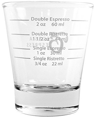 EDESIA ESPRESS - Vaso medidor para café expreso - Marcas en blanco - 85 ml