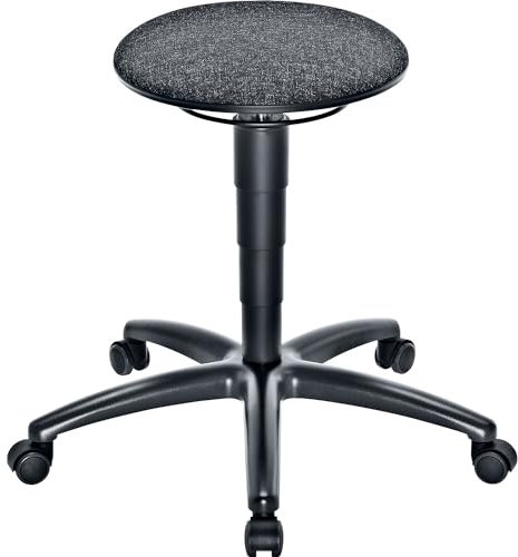 EUROKRAFT | Tabouret à Hauteur réglable par Lift à gaz | Assise à Habillage Tissu | avec roulettes