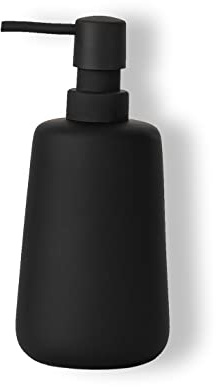 ABBI NIMO Matte Black Ceramic Soap Dispenser, Refillable with Soft Touch