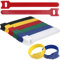 KOOOGEAR Kabel Klettband,120 Stück Kabelbinder Bunt Kabel Klettband Selbstklebend Kabelbinder Wiederverschließbar 6 Inches Mehrfarbig Klett Kabelbinder für Home Office Büro und Garten (Bunt)