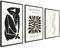 ag.art deco Moderne Poster Set | 3 Stück 50x70cm | Stilvolle beige und schwarze Matisse-Postercollagen mit passenden Bildern als Wanddekoration | ohne Rahmen