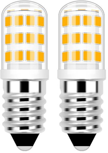 E14 LED Kühlschranklampe Warmweiß, 2.5W E14 Lampe 3000K Ersatz für 25W Kühlschrank Glühbirne 300LM, AC 220-240V, Nicht Dimmbar,Lampe für Dunstabzugshaube, Nähmaschine, Salzlampe, 2er Set (Warmweiß)