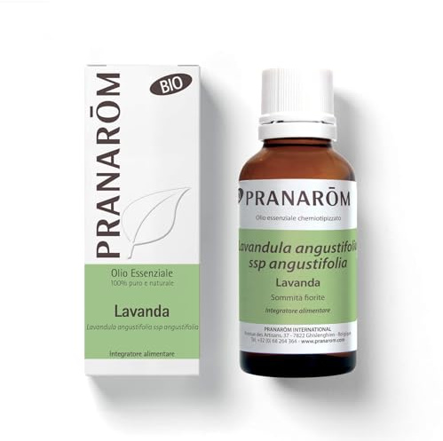 PRANARÔM - Olio Essenziale di Lavanda Vera BIO - 100% Puro e Naturale - HECT Chemotipato - Favorisce Sonno Ristoratore e Riduce Stress - Aromaterapia - 30 ml
