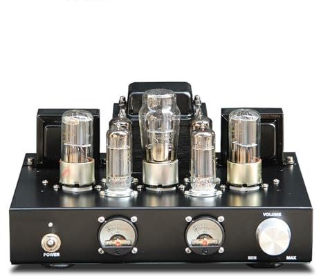 SUPER FOREST Tube Amplifier, Integrated Stereo Hybrid HiFi Vacuum Tube Class, HiFi Stereo Amplifier, 6.8WX2 RMS, with Transformer Anti-magnetic Cover, for Audiophile Music, Home Theater & Gaming