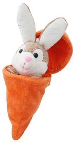 HAZMA Anhänger Plüschhase mit Karotte 15cm, Häschenanhänger in Plüschkarotte, Geschenkidee fürs Osternest, Orange