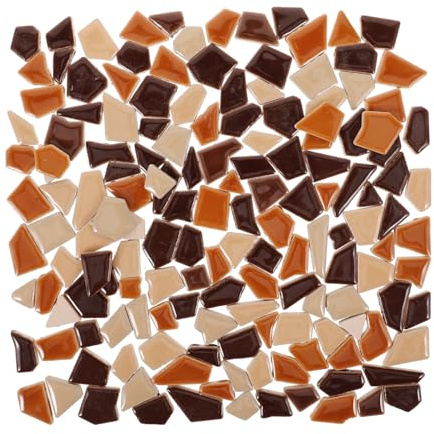 SHINEOFI Azulejos de Cerámica Irregulares Material Seguro para Manualidades 200 G Bolsa Bordes Uniformes para Proyectos Creativos y Decoración Artística