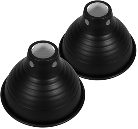 Toddmomy Lampada a Cupola Riflettente per Rettili 5,5 Pollici Copertura in Metallo 2 Pezzi per Terrari Riscaldamento Uniforme e Protezione Habitat
