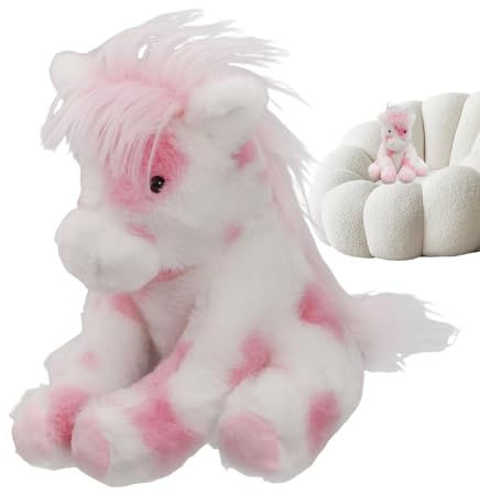 Doudou Vache en Peluche - Peluche Animale pour la Saint-Valentin - de bœuf Douillette - pour Femme et Fille - pour la Maison, Le canapé, Le lit, la Salle de Jeux, la Voiture, la Saint-Valentin