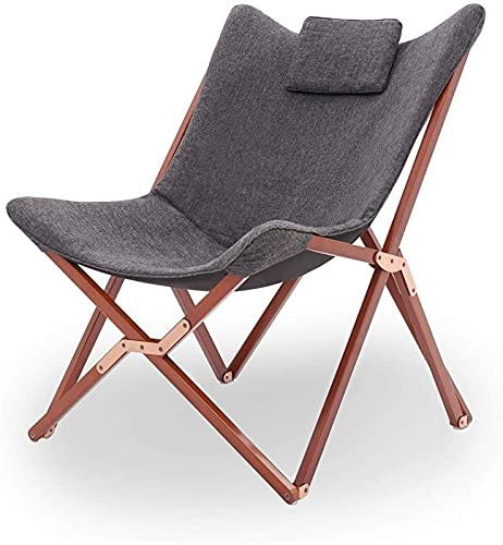 Silla reclinable plegable con cojín para acampar al aire libre, playa, patio y relajación en el jardín