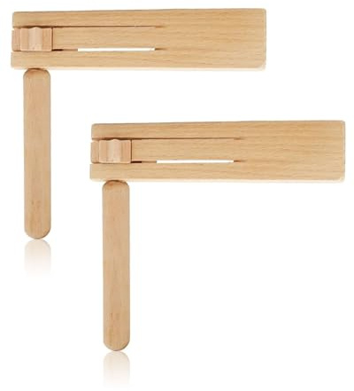 MenYiYDS 2 Pcs Hochets en bois,hochets rotatifs en bois crécelles,instruments de musique pour enfants, adaptés aux fêtes,aux événements et aux manifestations sportives