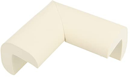 Amig - Flexibla och transparenta kantskydd för möbler, bord, stolar och andra möbler - 4-pack NBR-gummi, babysäkerhet hemma, vit, (CS502)