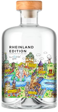 r[h]eingin Rheinland Edition | by Jacques Tilly | 500ml Einzelflasche | 46% vol | Handcrafted Dry Gin | hochwertiger Gin | Geschenkidee