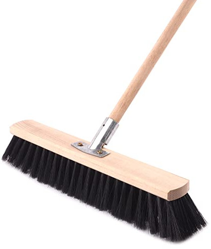 BAUSTER® Balai Robuste 500 mm - Manche 120 cm - Pour Rue, Industrie, Jardin, Routes, Trottoirs, Intérieur et Extérieur