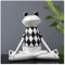 Tauzveok Yoga Frosch Deko Statue, Meditation Dekofigur, Moderne Abstrakte Figuren, Dekoration Wohnzimmer Schlafzimmer Büro Regal, Geschenke Für Frauen,Frog a