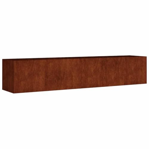 VidaXL Fioriera Rialzata da Giardino 200x40x40 cm in Acciaio Corten - Vaso per Erbe Aromatiche da Esterno