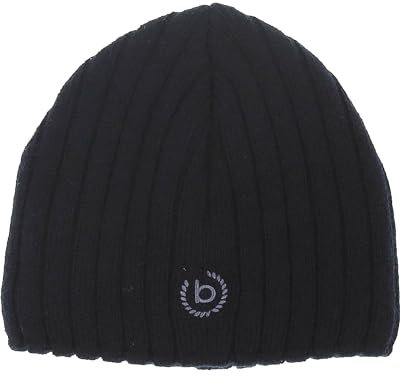 bugatti Herren Mütze - Gerippte Strickmütze mit gesticktem Logo - One Size Denim