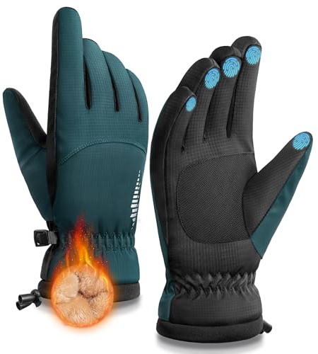 SIMARI Winter Waterproof Warm Gloves Women Men with Touchscreen Fingers, Ski Snow Windproof for Cold Weather Thermal, for Running Hiking Driving Cycling Outdoor Sports Daily Work (Lyons Blue M)