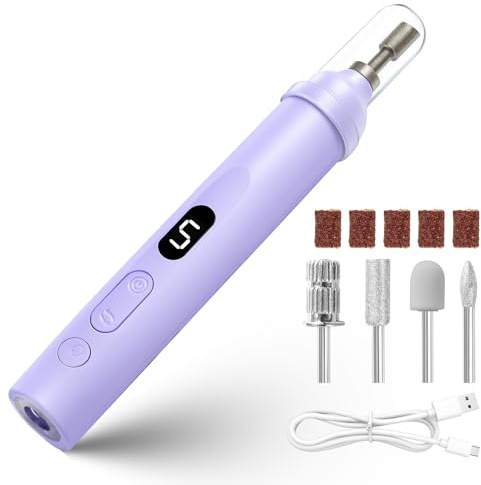 Electric Nail Drill Machine Nail Drill Electric File Nail File Kit for Beginners Acrylic Gel Nails Manicure Pedicure Polishing Shape Tool with 8 Bits Gel Nails and Home Salon Use
