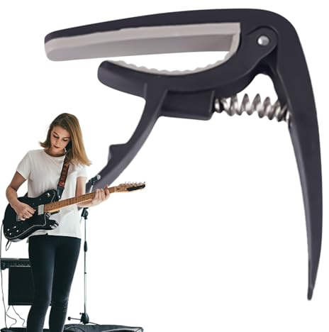Ahuuen Capotraste Para Guitarra | Ayuda Didáctica para Práctica de Guitarra,Abrazadera Ajustable y Práctica para Principiantes - para Estudiantes Amigos y Clases de Escolar