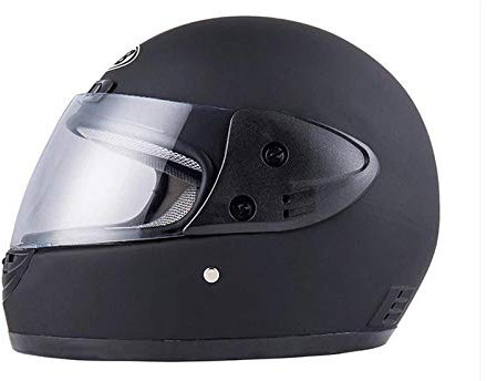 Herren und Damen Motorrad Elektrohelme Unisex Anti-Fog Integralhelm Transparente Anti-Fog Gläser Schutzhelme-Schwarz