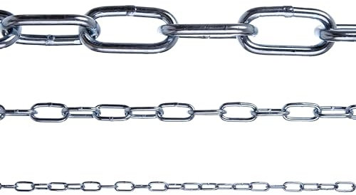 Constrabo® | Chaîne en acier inoxydable à maillons longs DIN 763 | 1,5 m Ø 2 mm | Acier inoxydable 316 (V4A) | Vendu au mètre - Chaîne de barrière ronde - Chaîne de sécurité pour chien