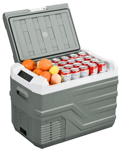 Alpicool Réfrigérateur de voiture portable 35 L 12 V NL40 12 V/24 V CC 100 ~ 240 V AC Glacière électrique pour camping, voyage, pique-nique, camion, camping-car -20 ℃ à 20 ℃
