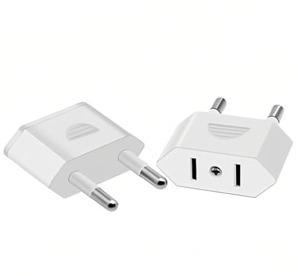 2 Pièces Adaptateur Prise USA, Adaptateur Prise USA vers France, Adaptateur Prise Americaine, Adaptateur Prise, Prise Americaine Adaptateur Francais, Adaptateur Prise Européenne pour Voyage