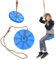 Schaukel Kinder Outdoor, Tellerschaukel Outdoor, Kletterseil Schaukel für Mädchen und Jungen, Hängeschaukel für Kinder, Baum Scheibe Schaukel, Kinderschaukel, Baumschaukel für Indoor, Draußen (Blau)