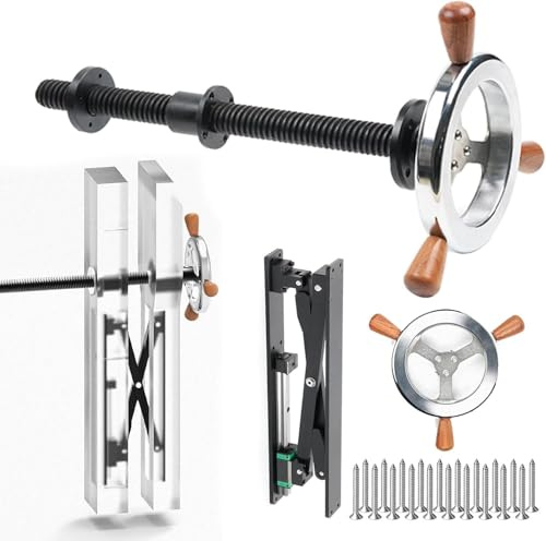 Heavy-Duty Woodworking Table Leg Clamp with Handwheel and Stainless Steel Screws for Workbench and Table Clamping