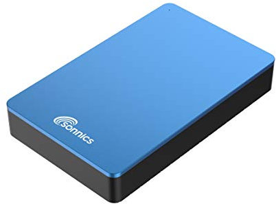 Sonnics 4TB Blau Externe Desktop-Festplatte, USB 3.0 kompatibel mit Windows PC, MAC, Smart TV, Xbox One und PS4