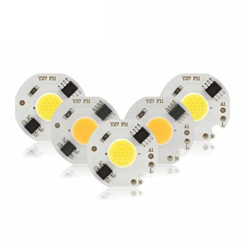 6 uds LED 3W 5W 7W 9W COB Chip lámpara 220V IC inteligente No necesita controlador bombilla LED para foco de luz de inundación iluminación Diy blanco frío blanco cálido,Blanco cálido,9W