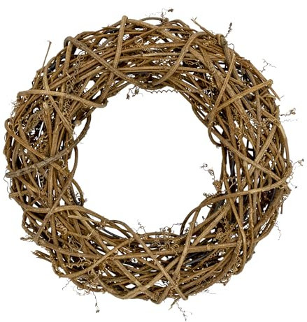 Deko Weidenkranz braun - 30 cm - Naturkranz zum Dekorieren - Weide Türkranz Tischkranz Adventskranz Dekokranz Holzkranz Rattan Kranz aus Holz geflochten zum Dekorieren