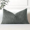 Artscope Ein Kissenbezug Kordsamt Zierkissenbezug Dekokissen Sofakissen 40x60 cm Cord Kissenhülle Couchkissen Dekorative Weiche Kissen für Sofa Wohnzimmer Zuhause Schlafzimmer Dunkelgrau