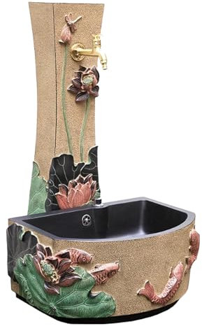 Colonne d'eau Extérieure, Colonne a Eau de Jardin Verticale avec, Robinet Antigel Extérieur, Fontaine Montée au Sol，Piscine a Vadrouille Multifonctionnelle