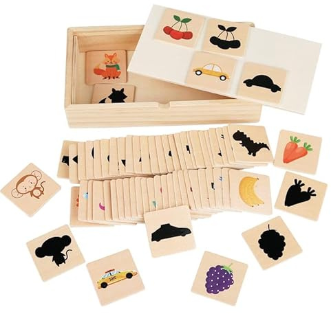 Dr. MUYA® Giochi Montessori 2 3 4 5 Anni, Gioco di Abbinamento delle Forme, Giochi in Legno, Educativi, Motricità Fine, Coordinazione Occhio-Mano, Regalo Bambino Bambina 2–5 Anni