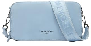 LIEBESKIND Berlin Damen-Umhängetasche „Clarice M“ – Crossbody Bag Damen aus Leder mit verstellbaren Schulterriemen – Damen-Schultertasche, großzügige Fächer mit Reißverschluss und Knopfverschluss