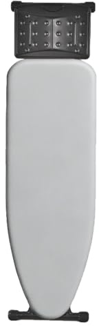 Ironing Board, Adjustable Height Iron Board with Iron Rest, Foldable Metal Iron Table, Heavy Duty Iron Stand with Heat Resistant Cover and Thick Padding, Full Size 44x13, Grey