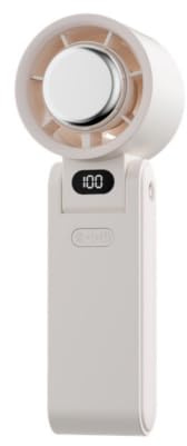 Hiseng Ventilateur Portable avec Plaque de Refroidissement, Mini Ventilo à Main Climatiseur Semi-conducteur, Rechargeable USB Type-C Petit Ventilateur Silencieux pour Bureau Voyage (Blanc)