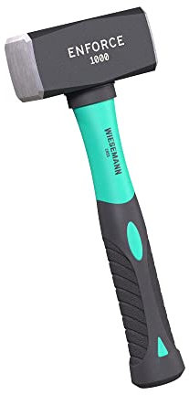 Mazo de 1000 g con empuñadura de fibra de vidrio dela ENFORCE Serie de WIESEMANN 1893 | Cabeza forjada, endurecida por inducción | 80539