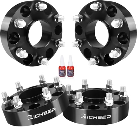 Richeer 1.5'' 6x4.5 Hub Centric Wheel Spacers for 2005-2023 Frontier, 2005-2014 Pathfinder, 2005-2015 Xterra, 6x114.3mm Wheel Spacer with M12x1.25 Studs 66.1mm Center Bore
