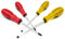 EUROXANTY Set de destornilladores | Destornilladores manuales | Con puntas imantadas | Destornillador con mango ergonómico y antideslizante | Puntas plana y estrella | SET 4 unidades 100 y 75 mm