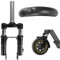 HYGJ TMOM - Amortiguador delantero de suspensión para Xiaomi M365/Pro/Pro 2/1S Scooter eléctrico Kit horquilla delantera suspensión + guardabarros delanteros + soporte pie accesorio para patinete