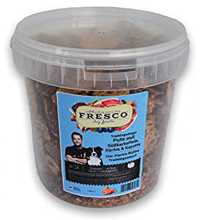 Martin Rütter Trainingsdrops Pute mit Kürbis, Karotten und Süßkartoffeln (1kg-Eimer) | gesund und natürlich | getreidefreie Rezeptur | Hundeleckerlies | Hundesnacks | Made in Germany