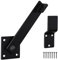 XingFuDM Türriegel Edelstahl schiebetür schloss Torriegel Schlossriegel Verrieglung Schloss TüRschloss InnentüR Flip Latch mit Fester Schraube Bolzenriegel Schwarz 15cm