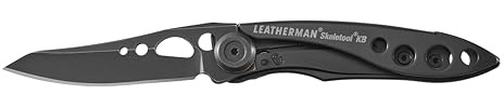 Leatherman Skeletool KB - All Black Pocketknife with Stainless Steel Blade & Bottle Opener, Black