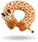 Quantum Interior by Maxland Tiermotiv Nackenhörnchen für Kinder, ca. 30x35 cm, Nackenstützkissen, Reisekissen, Tigermotiv (Giraffe)