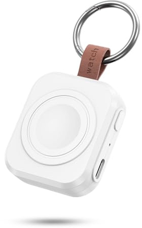 Ladegerät für Samsung Galaxy Watch, 1200 mAh, tragbares Ladegerät für Samsung Galaxy Watch 8/8 Classic/7/Ultra/6/6 Classic/5/5 Pro/4/3, Active 2/1, kabellos, magnetisch (weiß)